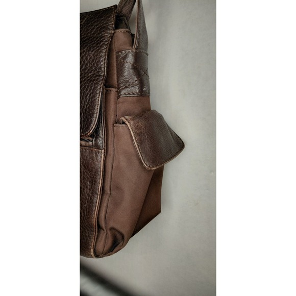 vintage brown leather Fossil crossbody messenger bag Y2k 90s professional Indie - Picture 4 of 13
